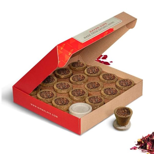 Nirmalaya Organic Havan Cups/Sambrani Cups (15 pcs)